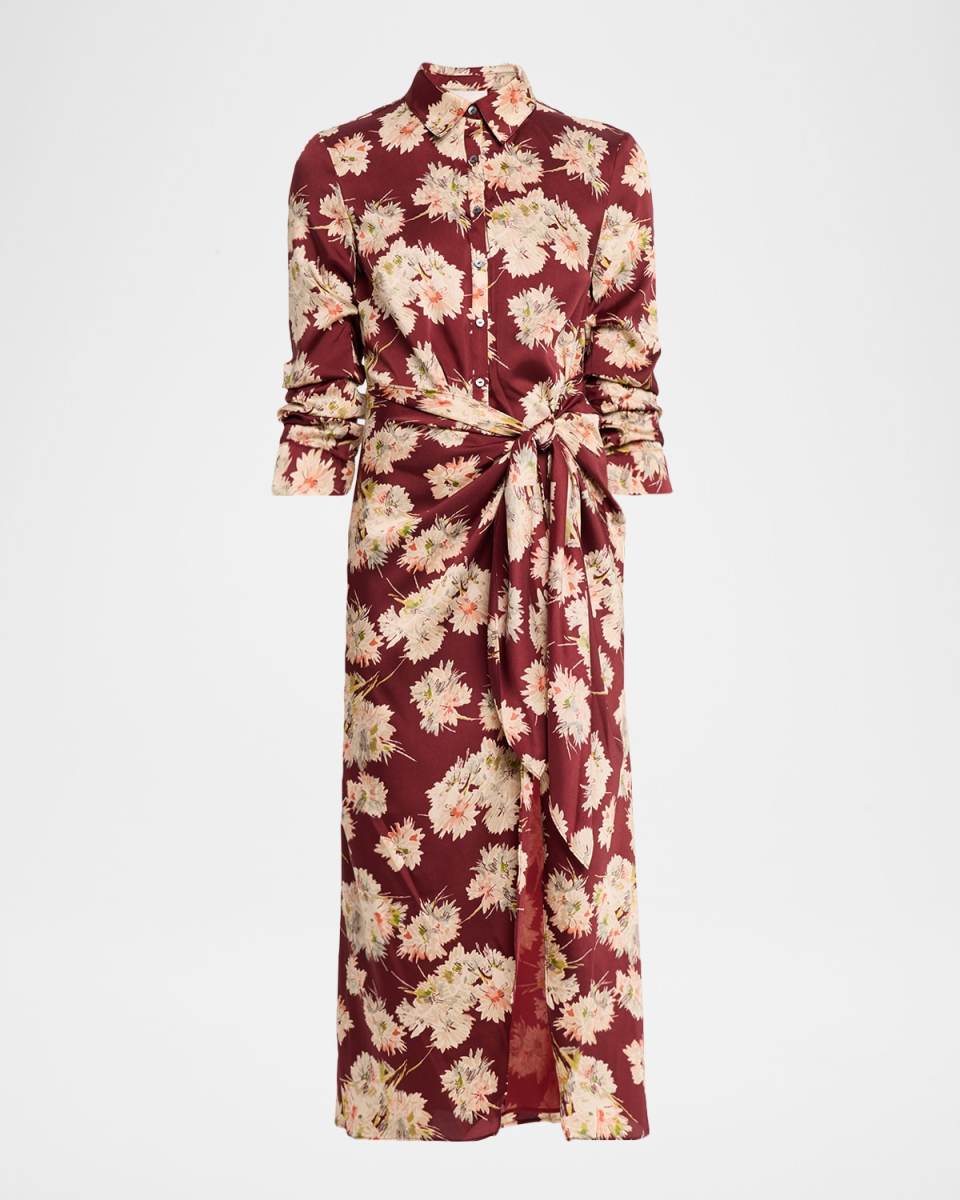 Mae Bouquet Jacey Tie-Waist Midi Dress